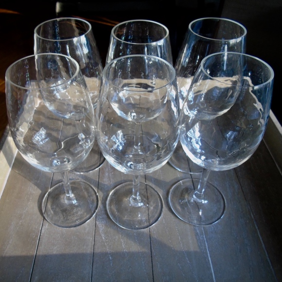 Pottery Barn Dining Final Wine Glasses Acrylic Set Of 6 Poshmark